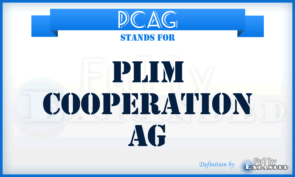 PCAG - Plim Cooperation AG