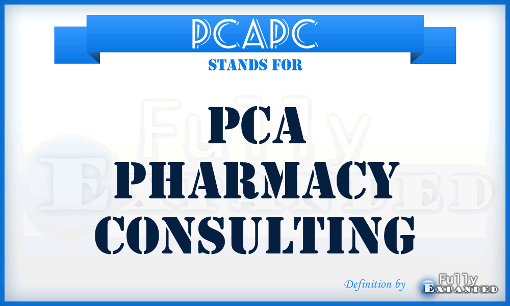 PCAPC - PCA Pharmacy Consulting