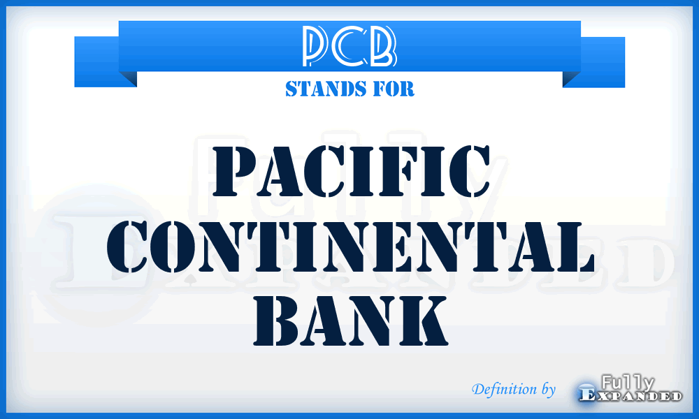 PCB - Pacific Continental Bank