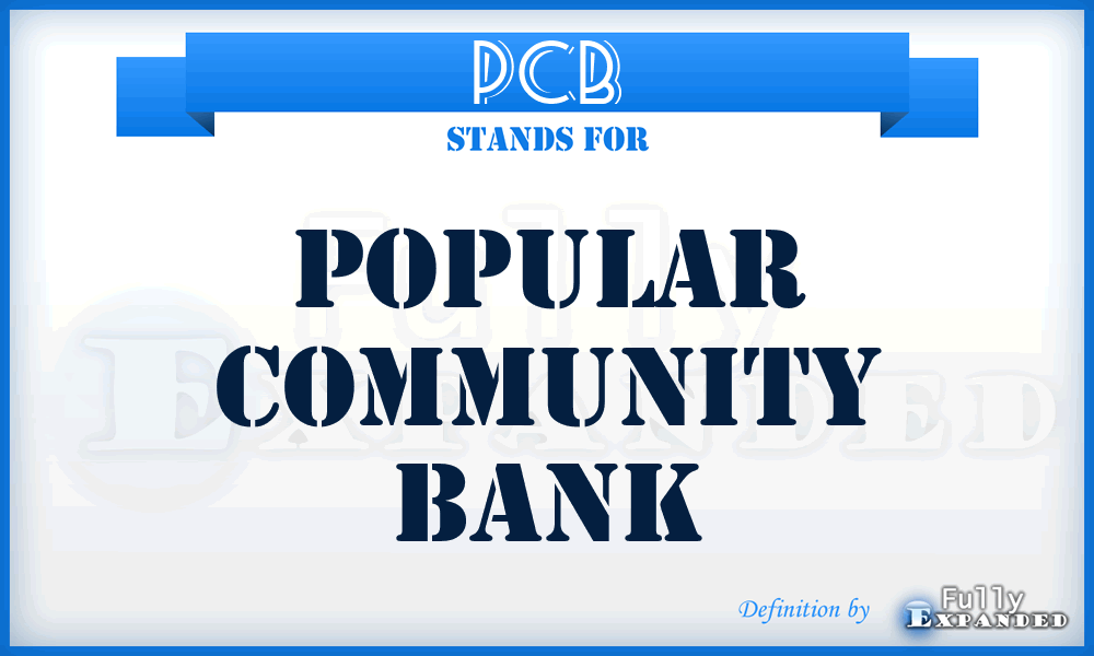 PCB - Popular Community Bank