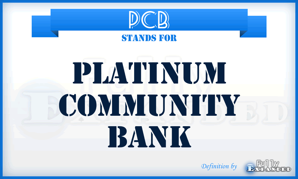 PCB - Platinum Community Bank