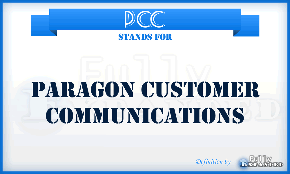 PCC - Paragon Customer Communications