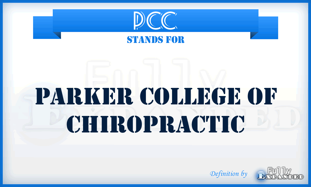 PCC - Parker College of Chiropractic