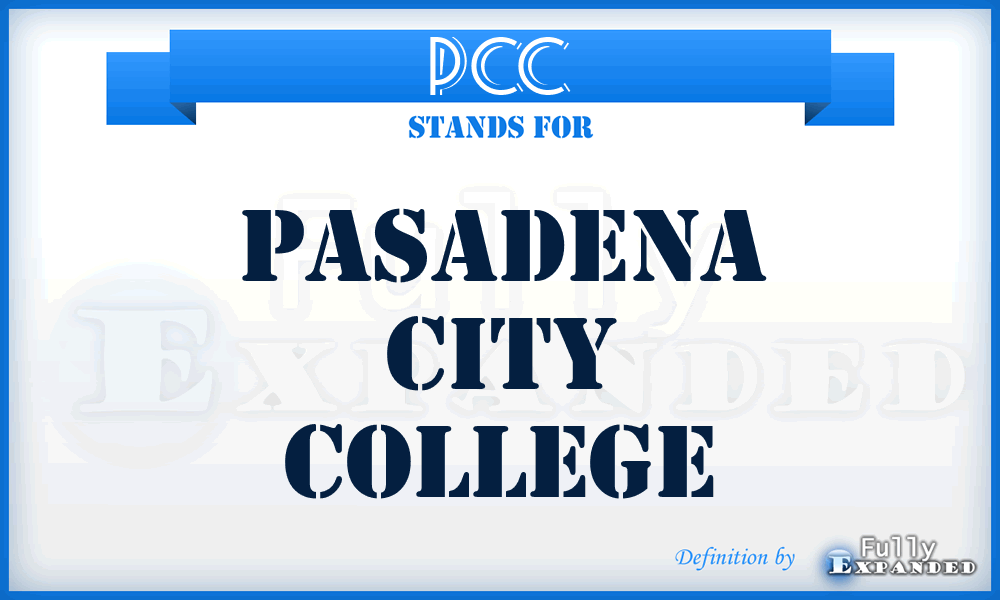 PCC - Pasadena City College