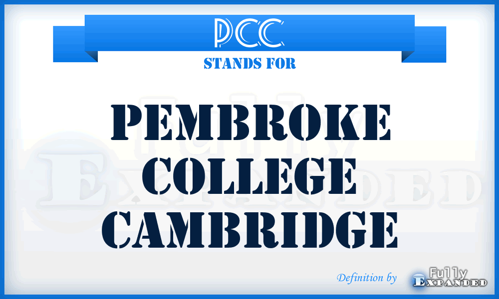 PCC - Pembroke College Cambridge