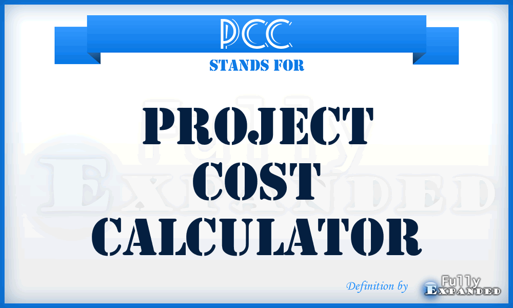 PCC - Project Cost Calculator