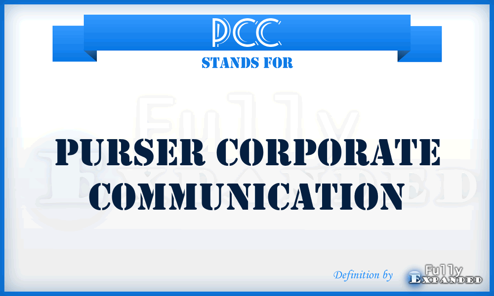 PCC - Purser Corporate Communication