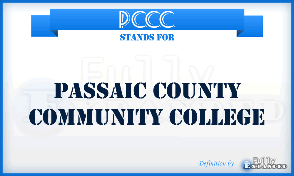 PCCC - Passaic County Community College