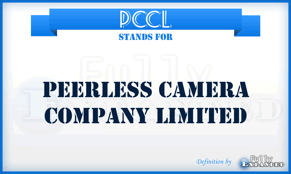 PCCL - Peerless Camera Company Limited