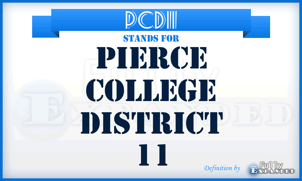 PCD11 - Pierce College District 11