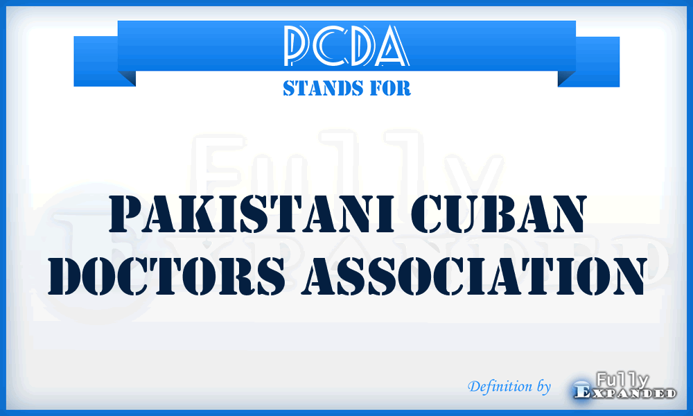 PCDA - Pakistani Cuban Doctors Association