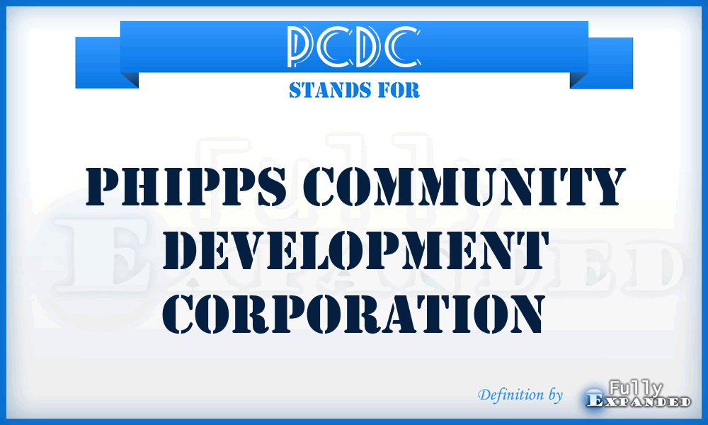 PCDC - Phipps Community Development Corporation