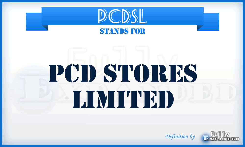 PCDSL - PCD Stores Limited