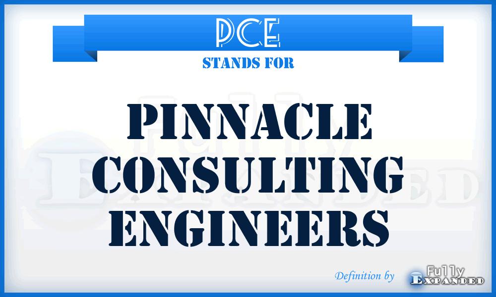 PCE - Pinnacle Consulting Engineers