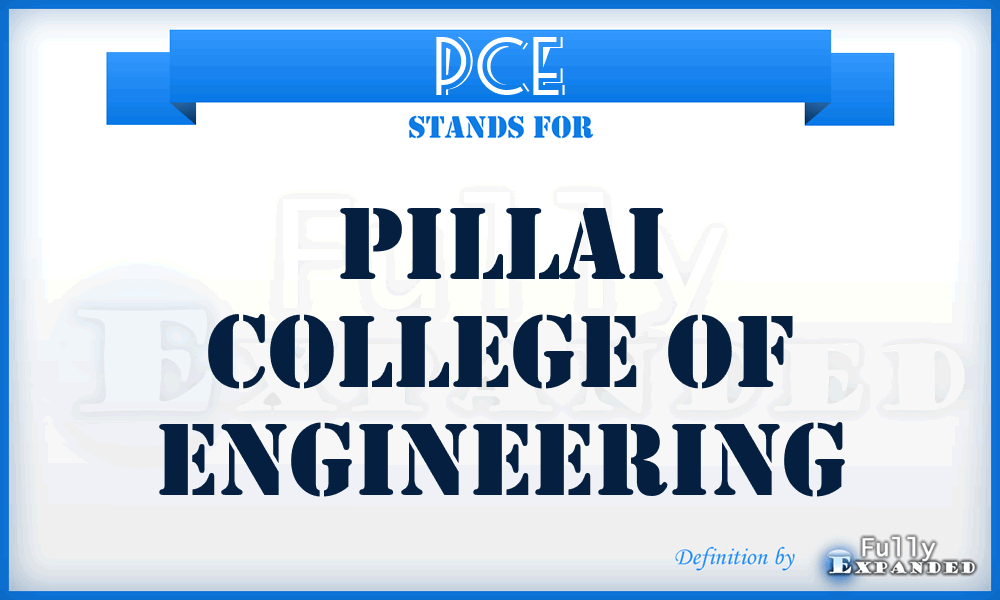 PCE - Pillai College of Engineering