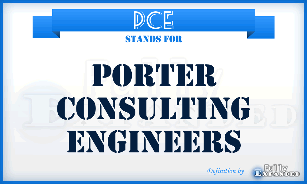 PCE - Porter Consulting Engineers