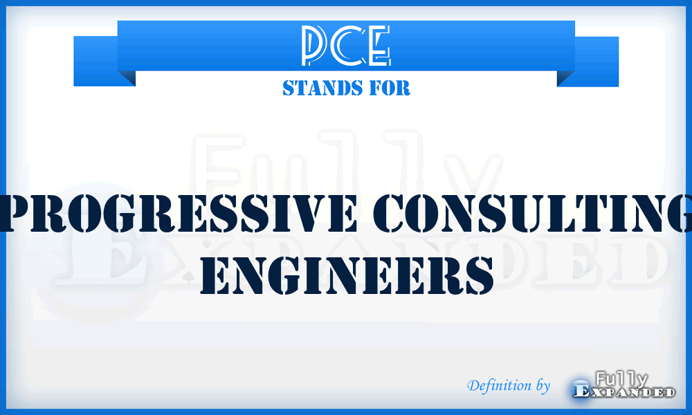 PCE - Progressive Consulting Engineers