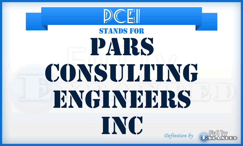 PCEI - Pars Consulting Engineers Inc
