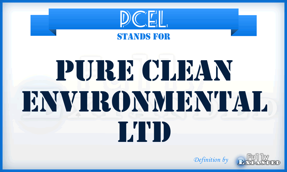 PCEL - Pure Clean Environmental Ltd