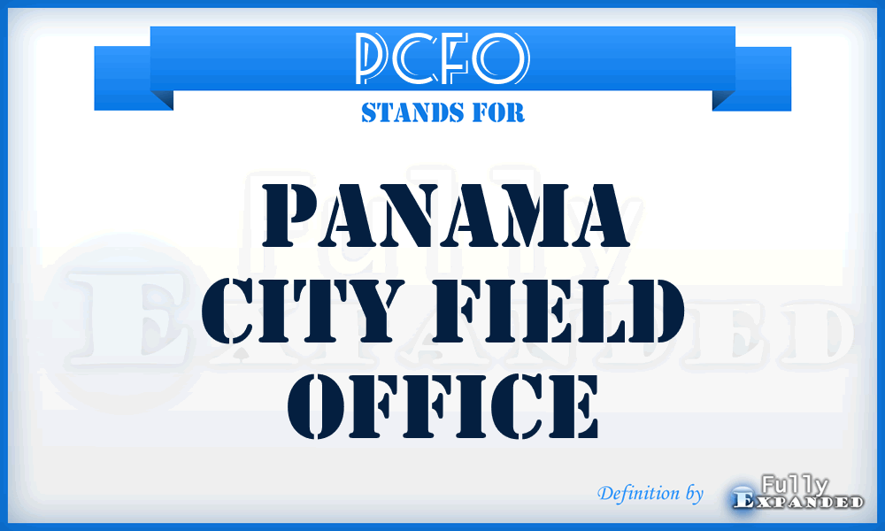 PCFO - Panama City Field Office