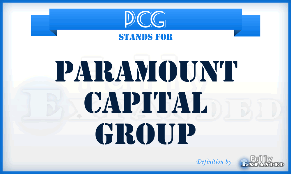 PCG - Paramount Capital Group