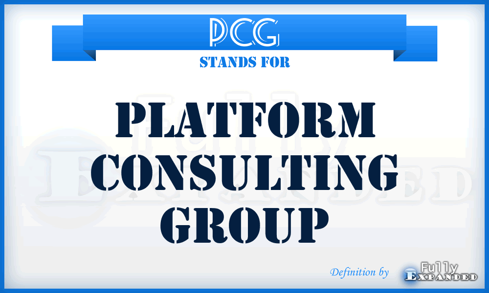 PCG - Platform Consulting Group