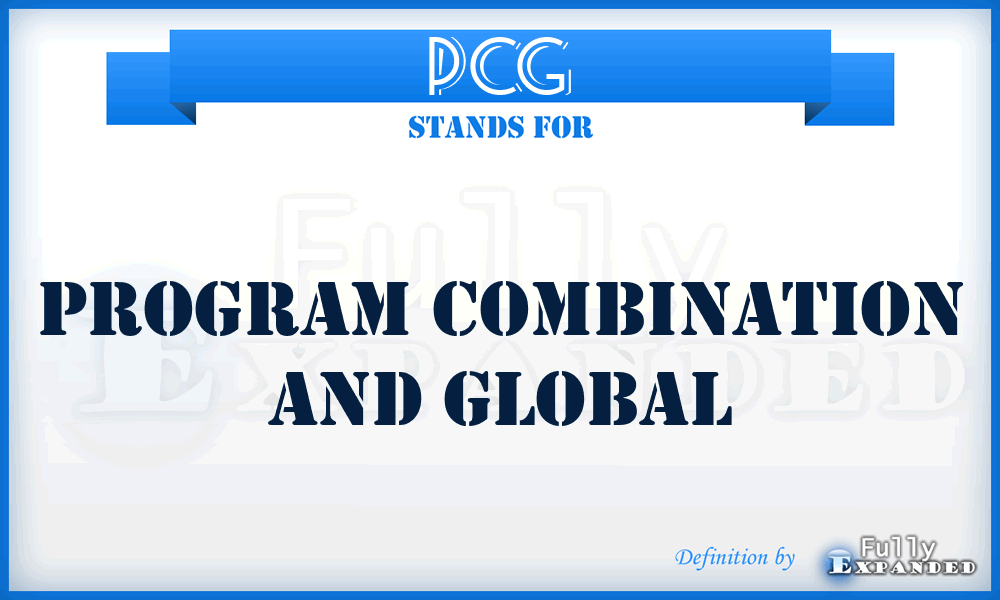 PCG - Program Combination And Global