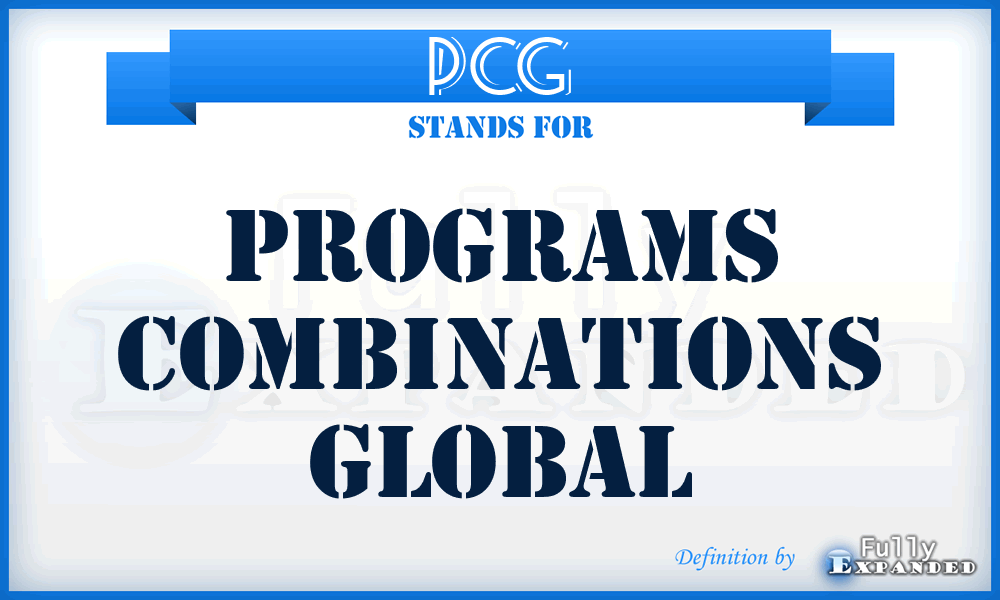 PCG - Programs Combinations Global