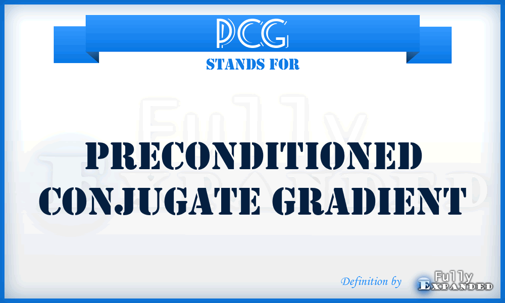 PCG - Preconditioned Conjugate Gradient