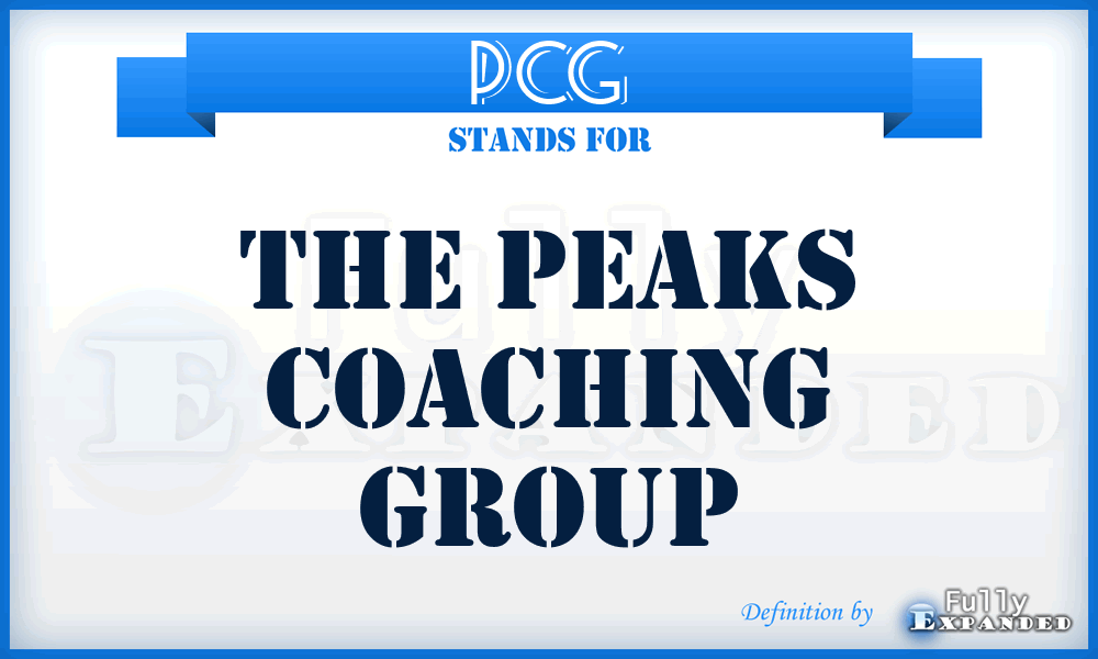 PCG - The Peaks Coaching Group