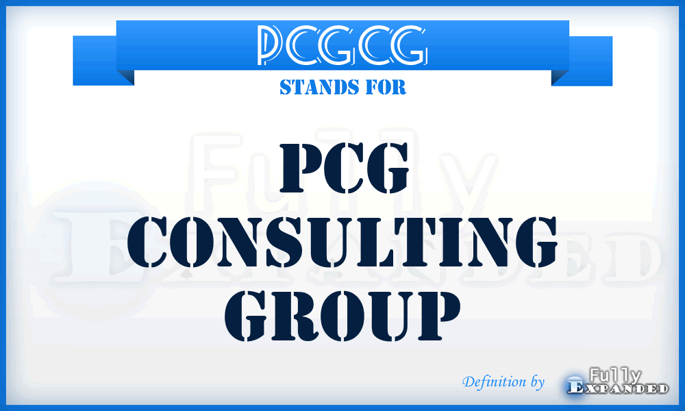 PCGCG - PCG Consulting Group