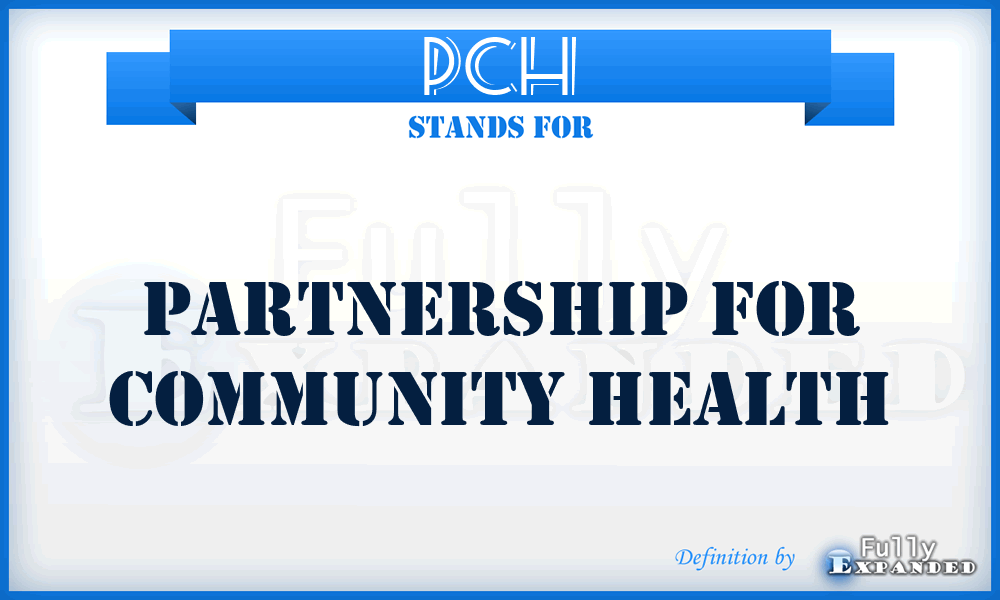 PCH - Partnership for Community Health