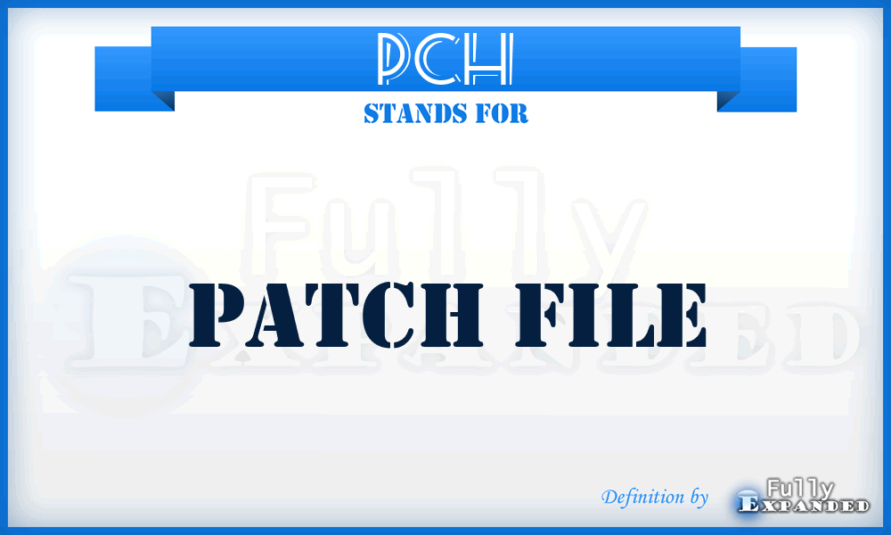 PCH - Patch file