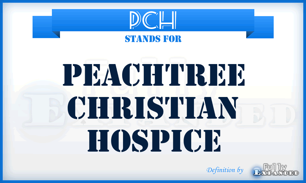 PCH - Peachtree Christian Hospice