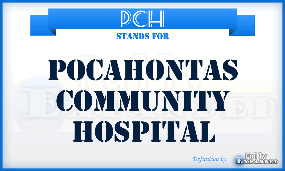 PCH - Pocahontas Community Hospital