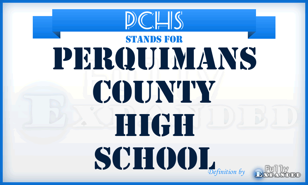 PCHS - Perquimans County High School