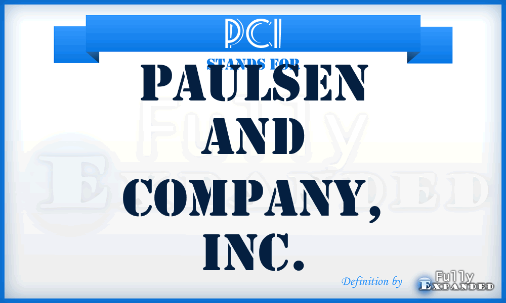 PCI - Paulsen and Company, Inc.