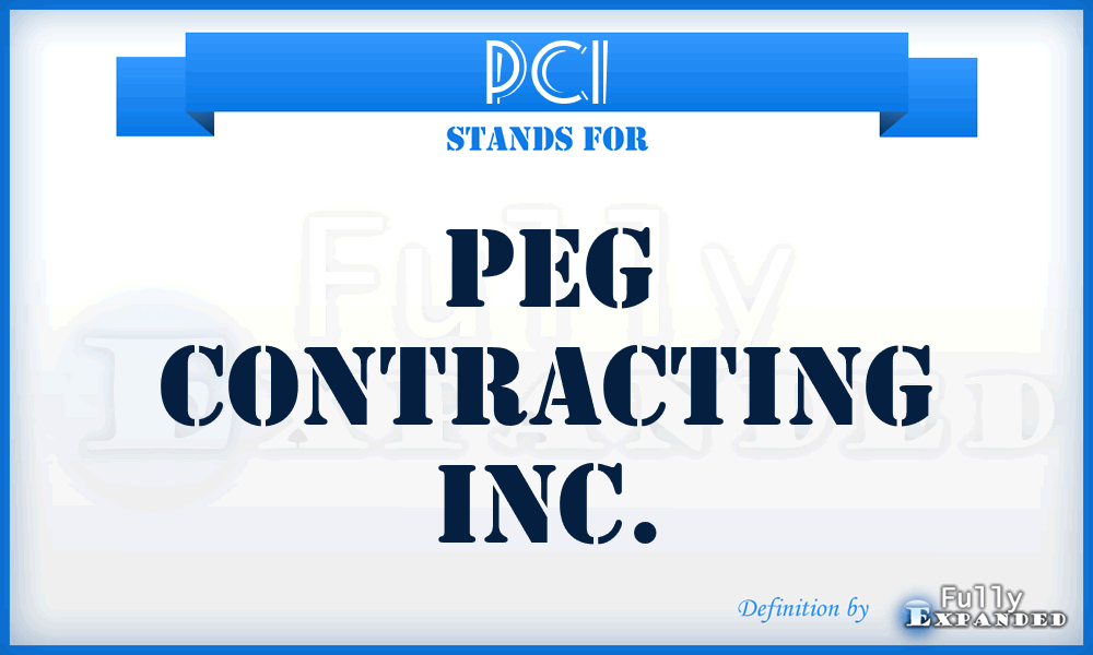 PCI - Peg Contracting Inc.
