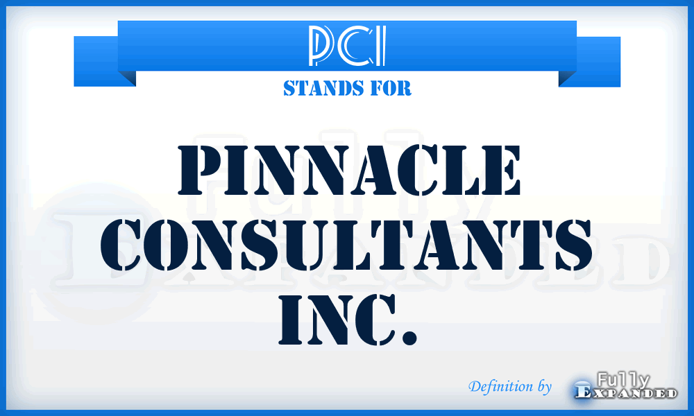 PCI - Pinnacle Consultants Inc.