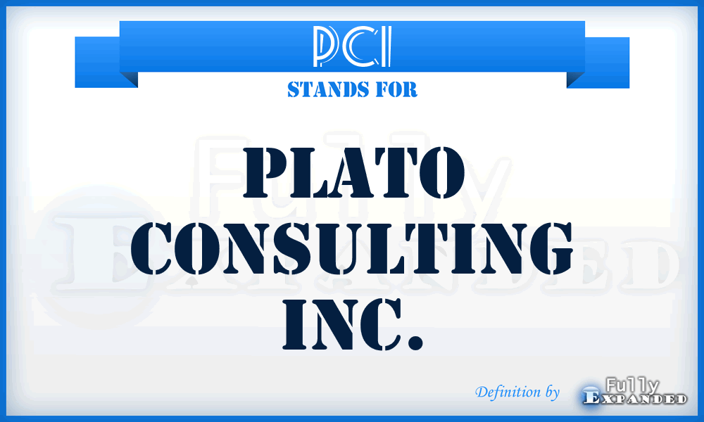 PCI - Plato Consulting Inc.