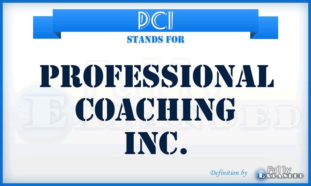 PCI - Professional Coaching Inc.