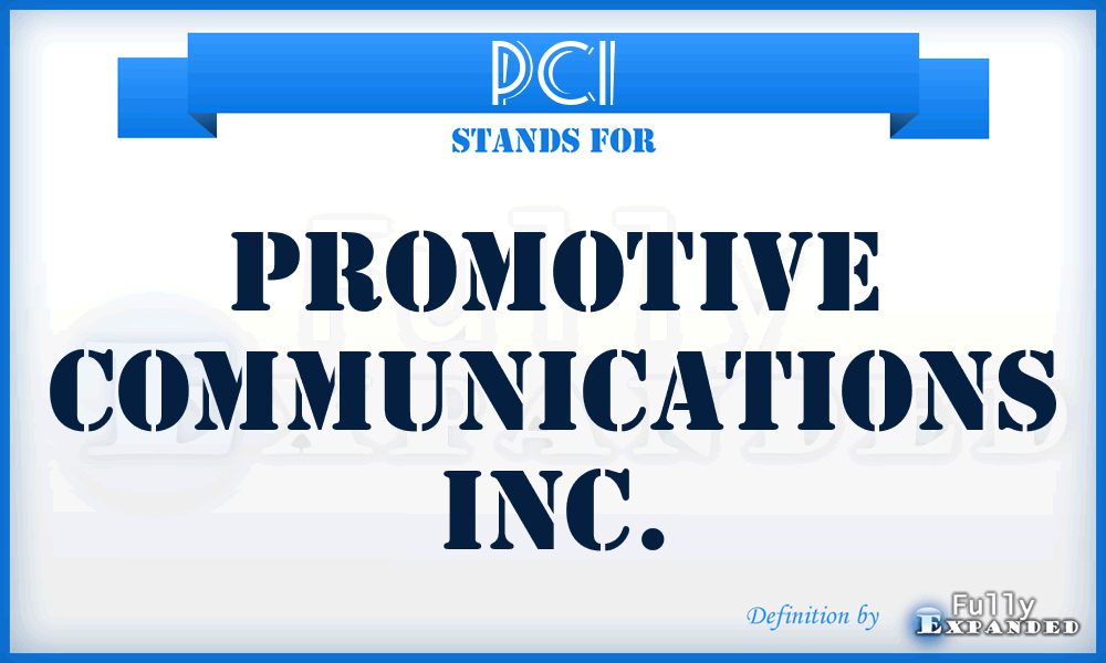 PCI - Promotive Communications Inc.