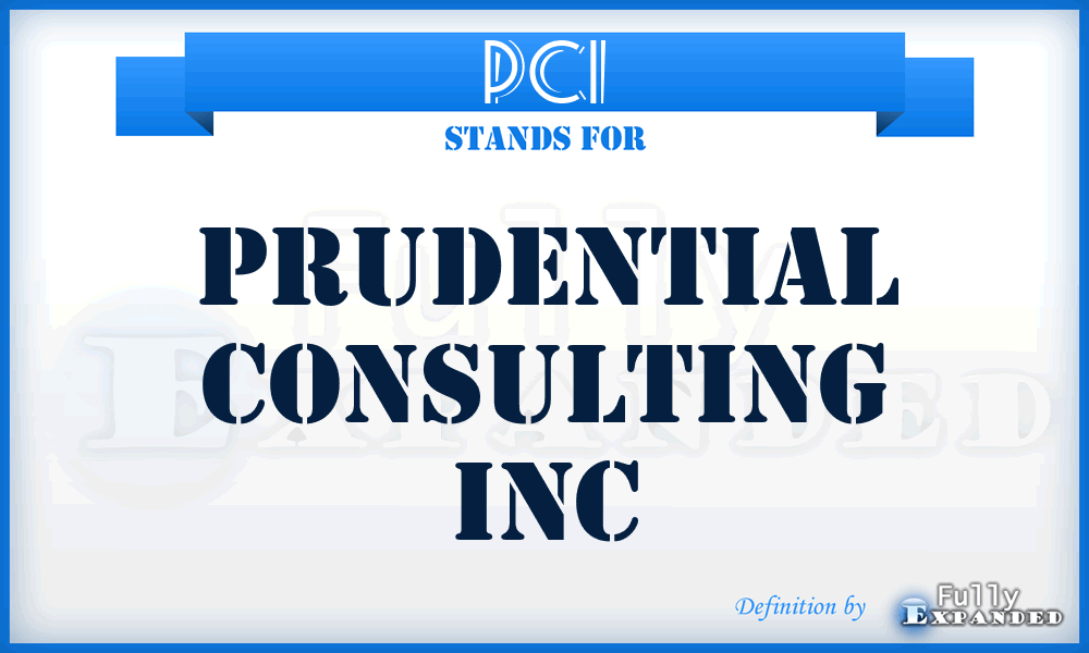 PCI - Prudential Consulting Inc