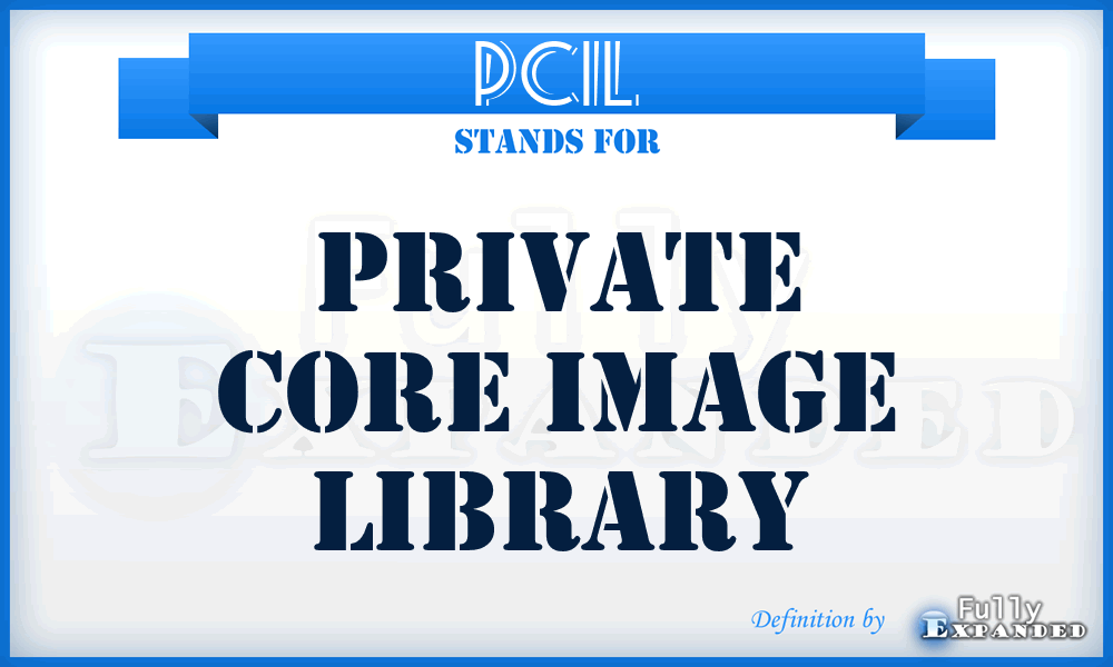 PCIL - Private Core Image Library