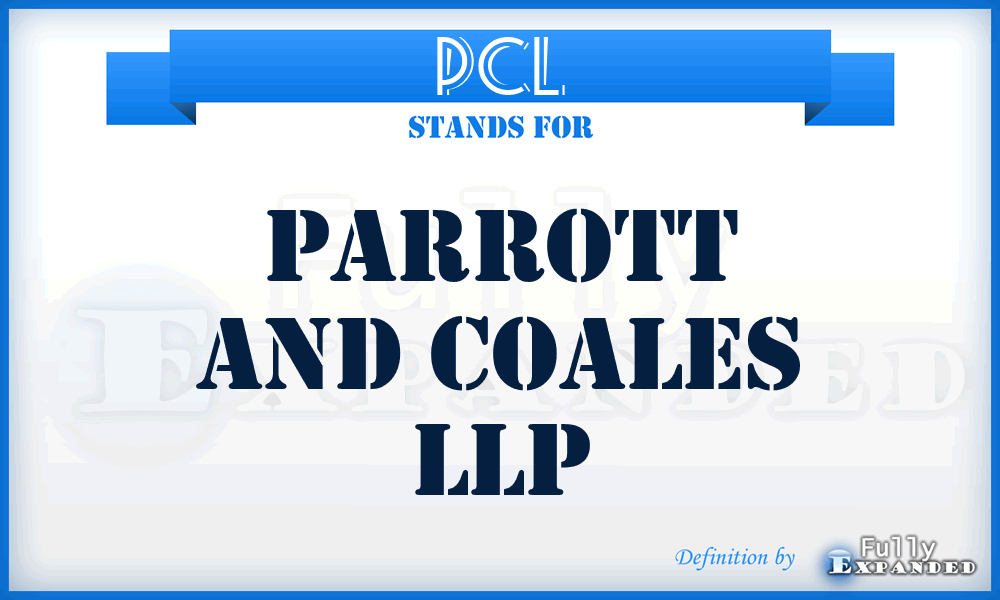 PCL - Parrott and Coales LLP