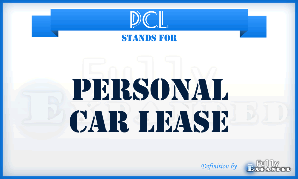 PCL - Personal Car Lease