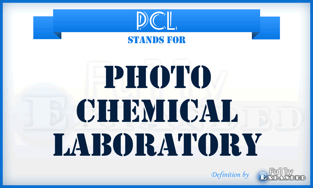 PCL - Photo Chemical Laboratory