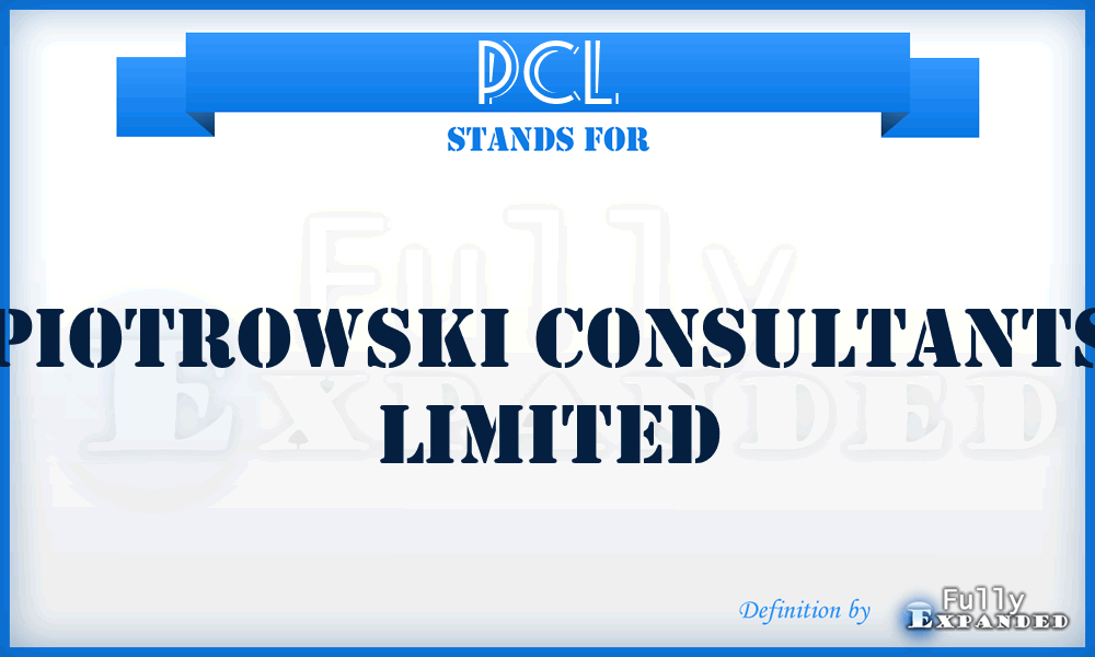 PCL - Piotrowski Consultants Limited