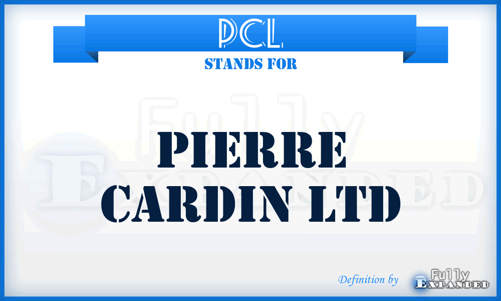 PCL - Pierre Cardin Ltd