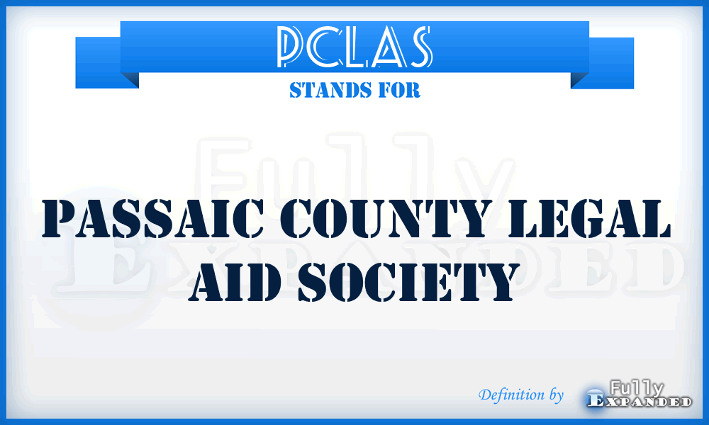 PCLAS - Passaic County Legal Aid Society